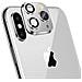 Lente Fotocamera Finta Iphone 11 Pro Bianco Lente Adesiva - Foto miniatura 3