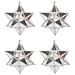Set Di 4 Stelle Di Natale In Pvc Argento 7 Cm - Foto miniatura 1