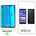 Custodia Compatibile Con Huawei Y9 2019 In Lilla Scuro Fiore - Coperchio Protettivo In Design Floreale Con Chiusura Magnetica, Funzione Stand E Slot Per Carte - Foto miniatura 2