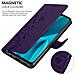 Custodia Compatibile Con Huawei Y9 2019 In Lilla Scuro Fiore - Coperchio Protettivo In Design Floreale Con Chiusura Magnetica, Funzione Stand E Slot Per Carte - Foto miniatura 5