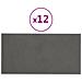 Pannelli Murali 12 Pz Grigio Scuro 30x15 Cm In Velluto 0,54 M - Foto miniatura 1