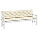 Cuscini Panca Giardino 2pz Bianco Crema 200x50x7 Tessuto Oxford - Foto miniatura 3