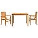 Set Da Pranzo Per Giardino 3 Pz In Legno Massello Di Teak - Foto miniatura 1