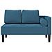 Chaise Longue con Cuscini Blu in Velluto - Foto miniatura 3