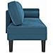 Chaise Longue con Cuscini Blu in Velluto - Foto miniatura 4