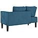 Chaise Longue con Cuscini Blu in Velluto - Foto miniatura 6