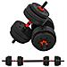 Set 2 Manubri Convertibili in Bilanciere, 25kg Totali con 12 Dischi Pesi Acciaio e Plastica Allenamento a Casa - Foto miniatura 1
