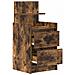 Comodini con 2 Cassetti 2 pz Rovere Fumo 38x34x80 cm - Foto miniatura 4