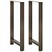 Gambe Per Tavolino Acciaio Naturale 2 Pz 60x(110-111)cm Acciaio - Foto miniatura 1