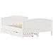 Letto senza Materasso Bianco 120x200 cm Legno Massello di Pino - Foto miniatura 4