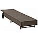 Lettino Prendisole con Ruote e Cuscino in Polyrattan Marrone - Foto miniatura 5