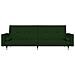 Divano Letto A 2 Posti Con 2 Cuscini Verde Scuro In Velluto - Foto miniatura 3