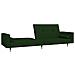 Divano Letto A 2 Posti Con 2 Cuscini Verde Scuro In Velluto - Foto miniatura 4