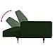 Divano Letto A 2 Posti Con 2 Cuscini Verde Scuro In Velluto - Foto miniatura 7