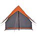 Tenda da campeggio a forma di A per 3 persone grigia e arancione impermeabile - Foto miniatura 4