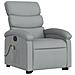 Poltrona Alzapersona Massaggi Reclinabile Grigio Chiaro Tessuto - Foto miniatura 3