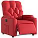 Poltrona Reclinabile Elettrica Rossa in Similpelle - Foto miniatura 3
