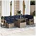 Set Divani Giardino 8 pz con Cuscini Marrone Polyrattan Acacia - Foto miniatura 2