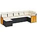 Set Divani da Giardino con Cuscini 7pz Nero Polyrattan - Foto miniatura 1