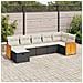 Set Divani da Giardino con Cuscini 7pz Nero Polyrattan - Foto miniatura 2