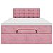 Struttura Letto Pouf con Materasso Rosa 120x200 cm Velluto - Foto miniatura 7