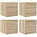 Mobili Porta Tv A Parete 4pz Rovere Sonoma 30,5x30x30 Cm - Foto miniatura 1