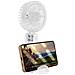 Ventilatore Portatile A 3 Velocità Con Luce Interna E Supporto Video Stabile, Trasparente - Foto miniatura 4