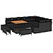 Set Divano da Giardino 12 pcs Nero 100 x 100 x 71 cm - Foto miniatura 1