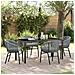 Set da Pranzo per Giardino 5 pcs Grigio Poly Rattan - Foto miniatura 2