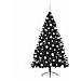 Albero di Natale artificiale con luci integrate Nero 180 cm PVC - Foto miniatura 3