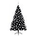 Albero di Natale artificiale con luci integrate Nero 180 cm PVC - Foto miniatura 4