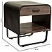 Tavolino In Metallo E Legno Nero 50x52x56h Cm - Foto miniatura 4