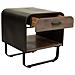 Tavolino In Metallo E Legno Nero 50x52x56h Cm - Foto miniatura 6