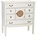 Cassettiera In Legno Con Griglia Bianca 85x38x90h - Foto miniatura 1