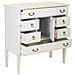 Cassettiera In Legno Con Griglia Bianca 85x38x90h - Foto miniatura 3