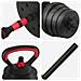 Set Manubri e Bilanciere 2-in-1 30kg Nero e Rosso - Foto miniatura 8