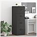 Armadio per File con cassetto 2 pcs Nero 44 x 50 x 106.5 cm - Foto miniatura 2