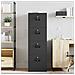 Armadio per File con cassetto 2 pcs Nero 44 x 50 x 106.5 cm - Foto miniatura 4