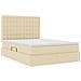 Letto con contenitore e LED Crema 140 x 190 cm Poliestere - Foto miniatura 6
