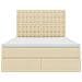 Letto con contenitore e LED Crema 140 x 190 cm Poliestere - Foto miniatura 8