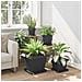 Vaso quadrato per fiori 6 pcs Nero 38 x 38 x 30 cm Plastica - Foto miniatura 4