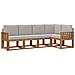 Set di divani con cuscino 5 pcs Grigio Naturale e Chiaro - Foto miniatura 1