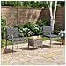Set Bistro da Giardino con cuscino 3 pcs Grigio polyrattan - Foto miniatura 2