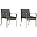 Set Bistro da Giardino con cuscino 3 pcs Grigio polyrattan - Foto miniatura 4