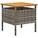 Set Bistro da Giardino con cuscino 3 pcs Grigio polyrattan - Foto miniatura 5