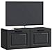 Mobile Porta TV da Muro Nero 78,5 x 31 x 30 cm - Foto miniatura 2