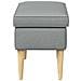 Poggiapiedi Grigio Chiaro 55 x 35 x 41 cm Poliestere - Foto miniatura 3