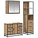 Set di mobili per il bagno con porta 3 pcs Rovere artigianale - Foto miniatura 1