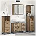 Set di mobili per il bagno con porta 3 pcs Rovere artigianale - Foto miniatura 2