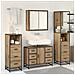 Set di mobili per il bagno con porta 3 pcs Rovere artigianale - Foto miniatura 4